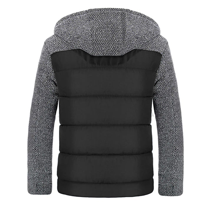 Fleece-Winterjacke mit warmem Futter, wasserabweisend, Schwarz, Outdoorbekleidung für Herren und Damen zum Wandern und Camping | Sansoti