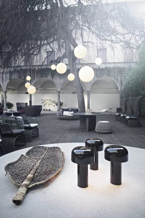 Lampe de table sans fil rechargeable de 21x12.5cm, LED à intensité variable, lumière d’ambiance pour bureau, table de chevet et salon | Sansoti