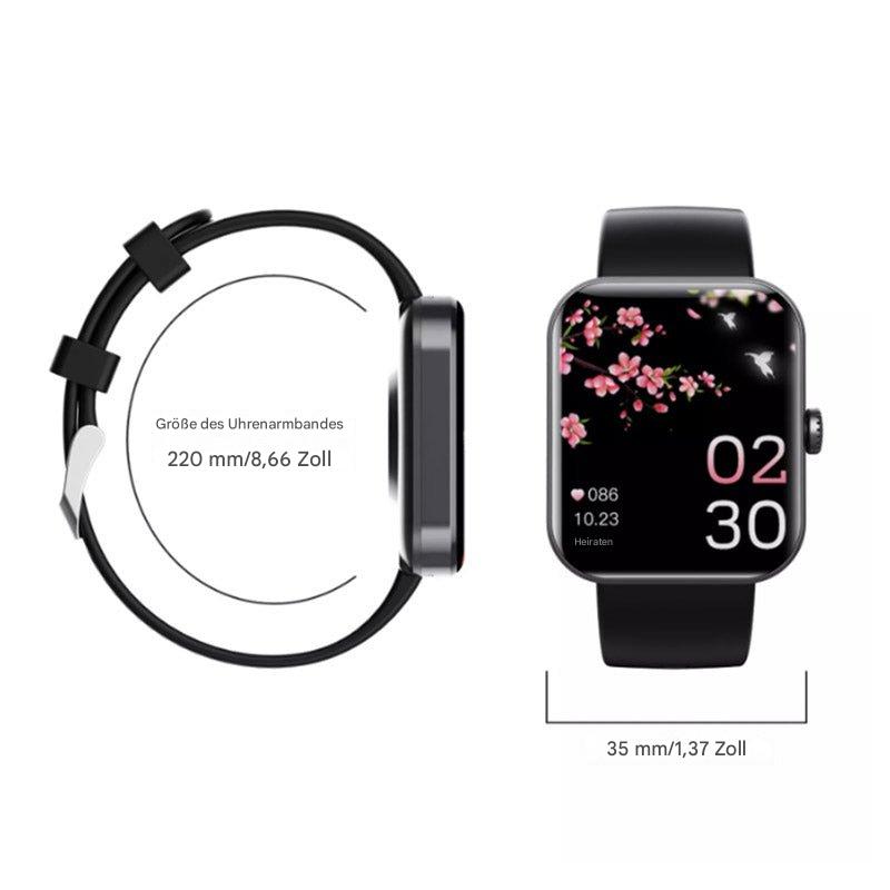 Smartwatch met Gezondheidsmeting Hartslagmeter Bloeddruk Zuurstofniveau Zwart Roze | Sansoti