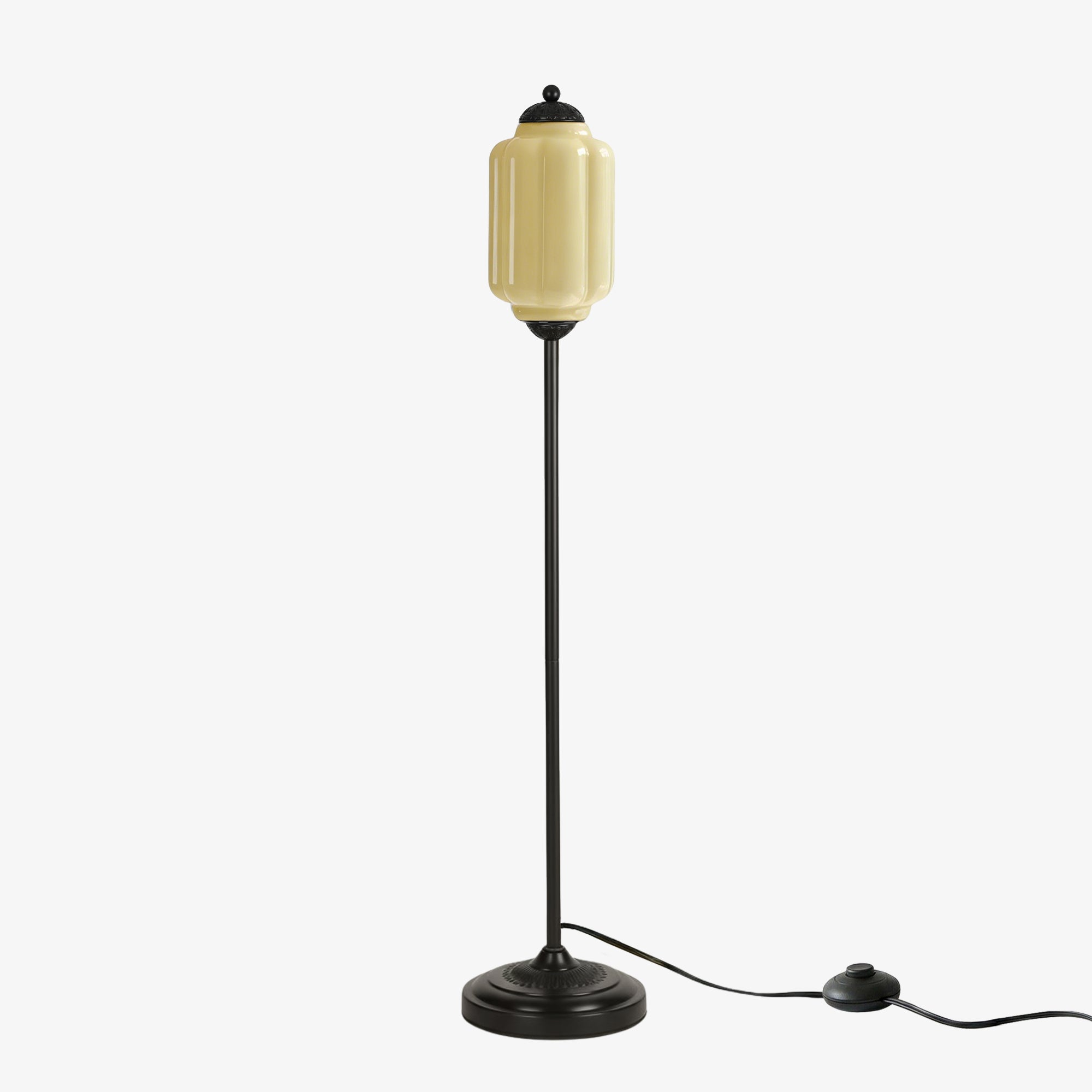 Decoratieve Glazen Pompoen Vloerlamp Retro Organische Stijl Woonkamer Staande Lamp | Sansoti