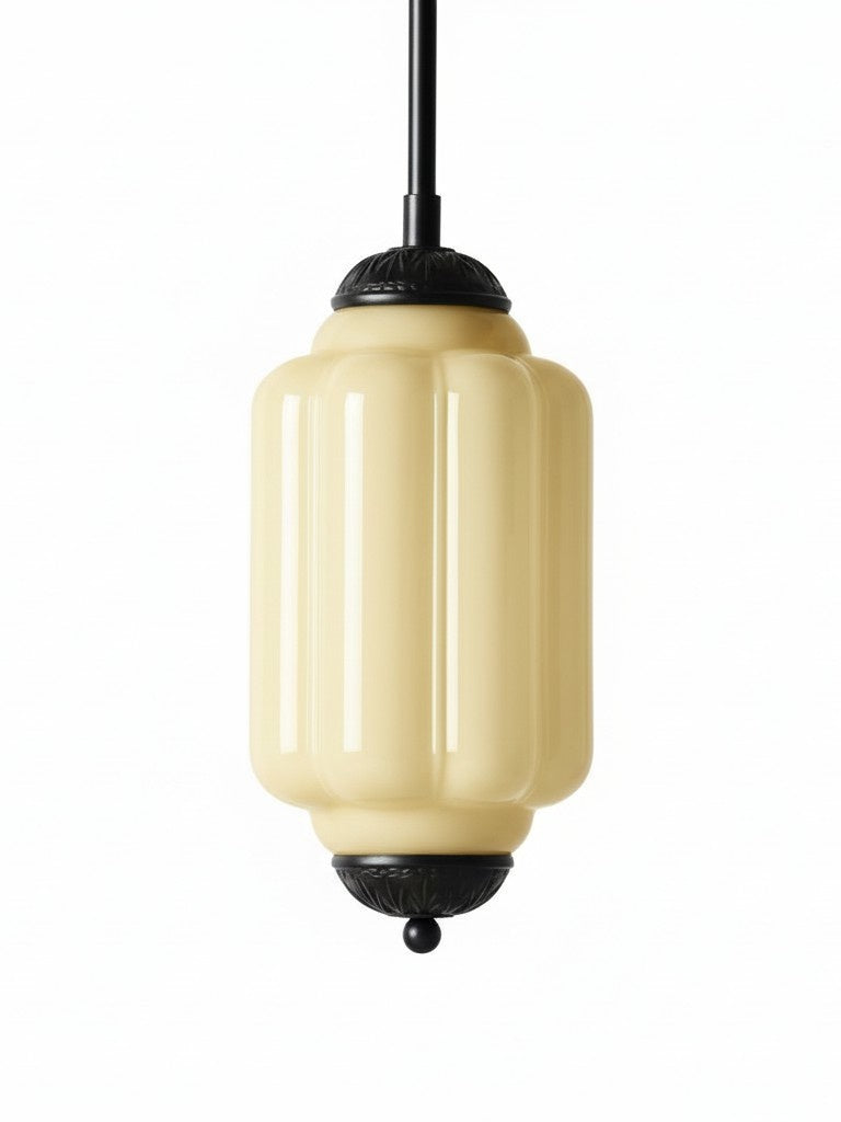 Vintage Glazen Hanglamp met Nostalgische Uitstraling – Verfijnde Verlichting voor Eetkamer en Keuken | Sansoti