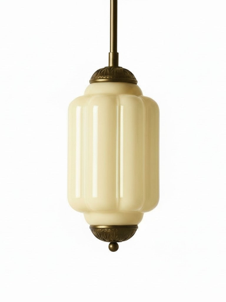 Vintage Glazen Hanglamp met Nostalgische Uitstraling – Verfijnde Verlichting voor Eetkamer en Keuken | Sansoti