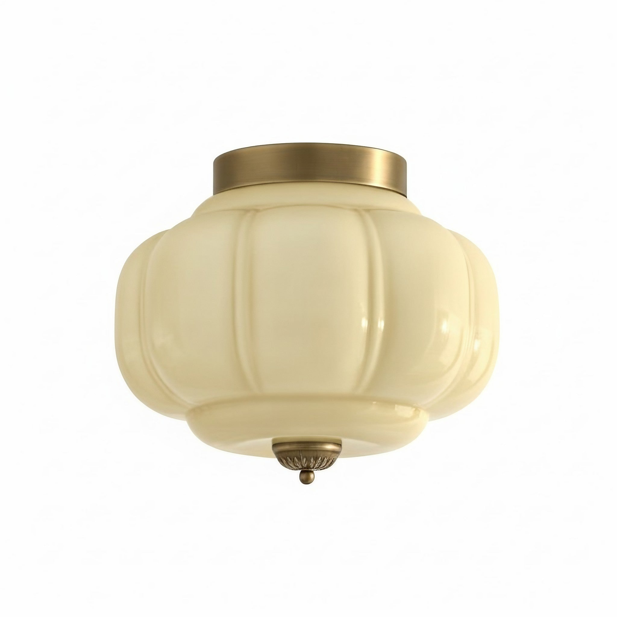 Retro Plafondlamp met Melkglazen Kap – Verfijnde Semi-Flush Mount Verlichting voor Moderne Interieurs | Sansoti