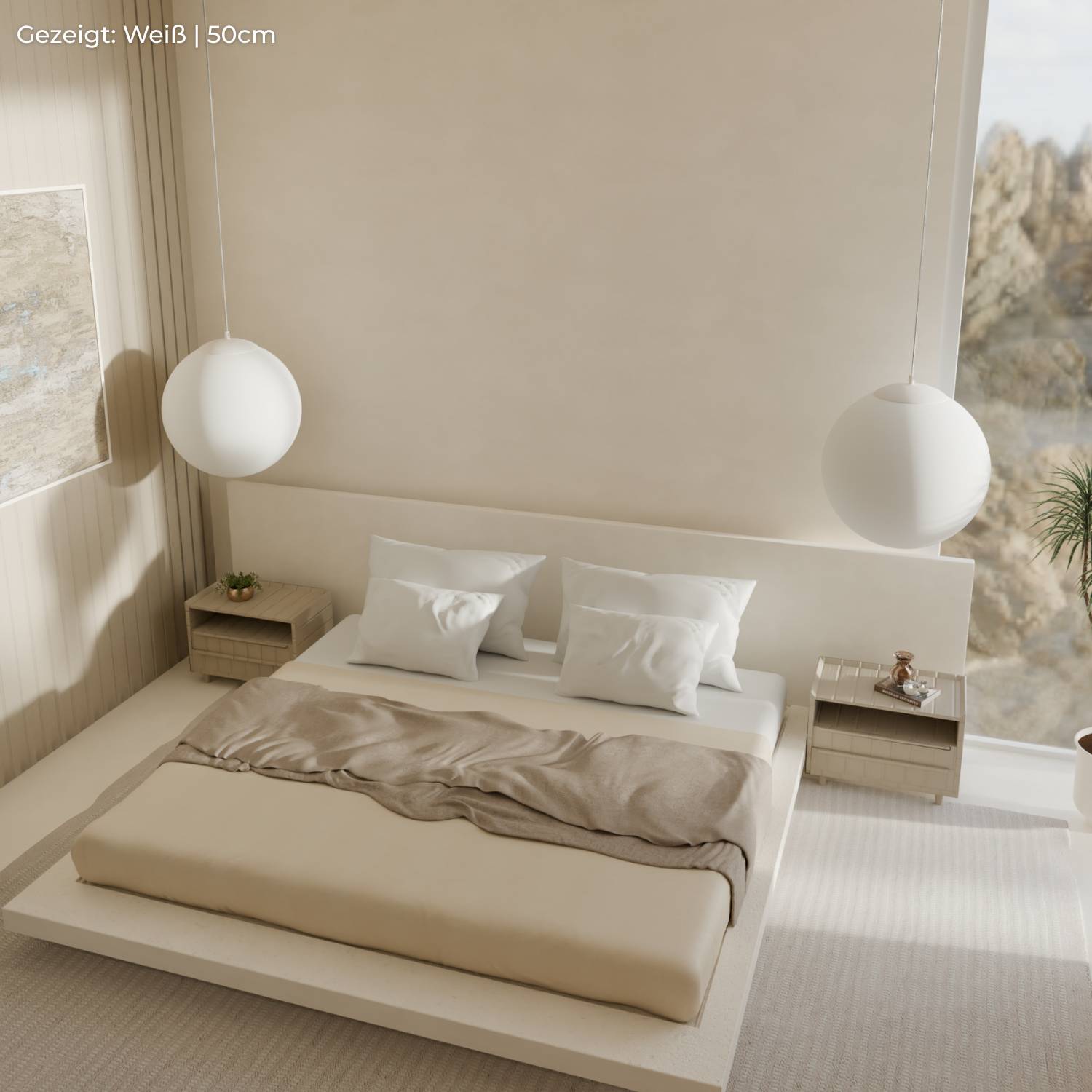 Minimalistische design hanglamp van opaalglas – Elvéra
