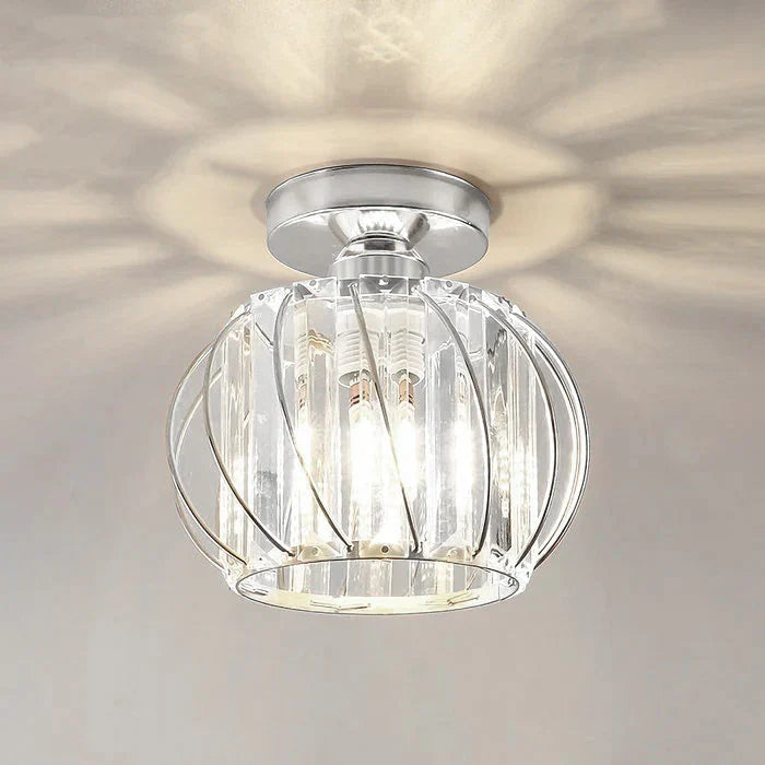 Glazen Plafondlamp Ø23cm Glas Metaal E27 Fitting Modern Scandinavisch Design Verlichting Hal Slaapkamer Gang | Sansoti