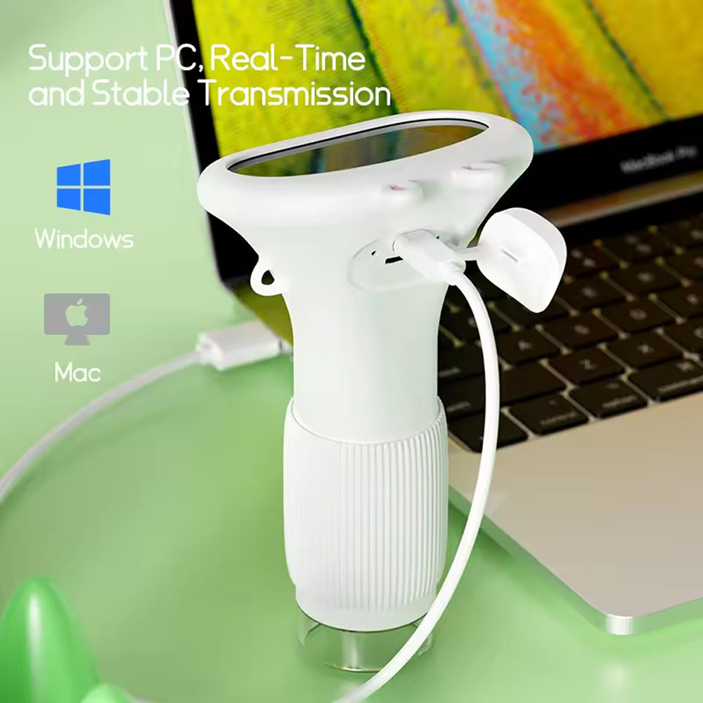 Digitale Kindermicroscoop 1000X Vergroting HD Camera voor Outdoor STEM Leren en Ontdekken Geel Wit Bruin | Sansoti