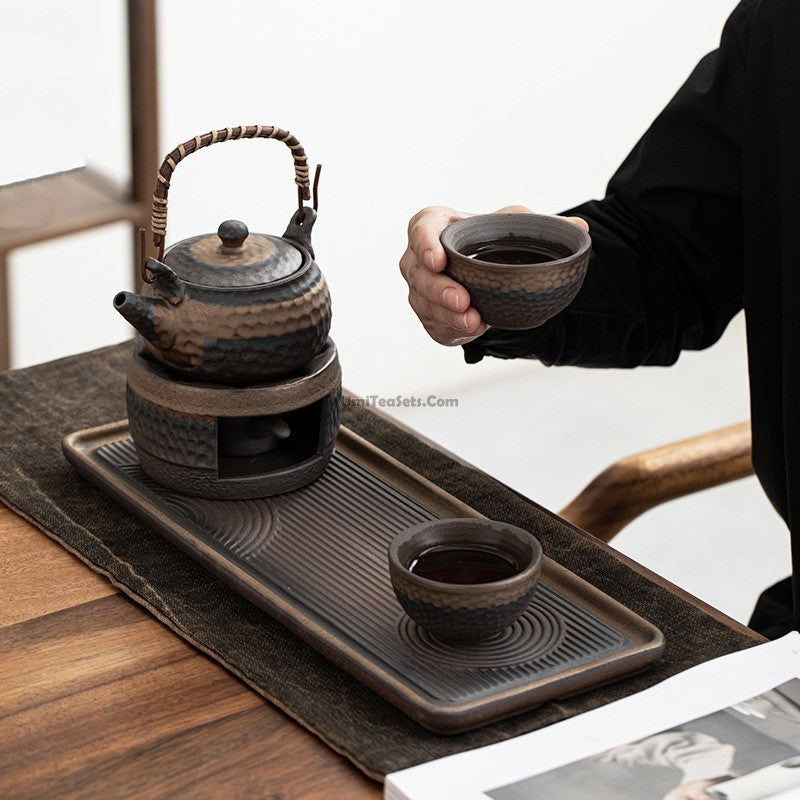 Wabi Sabi Japanisches Teeservice Keramik mit Tablett und Teewärmer | Restfield