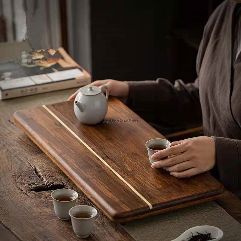 Gongfu Teebrett Bambus Mit Wasserablauf Traditionelles Tee-Plattform 50cm | Restfield