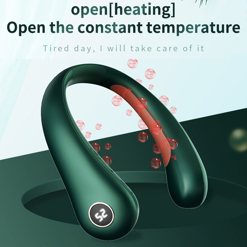 Portable Rechargeable Neck Heating Wrap 8000mAh 3 Temperature Settings Digital Display Neck Warmer for Home | Sansoti