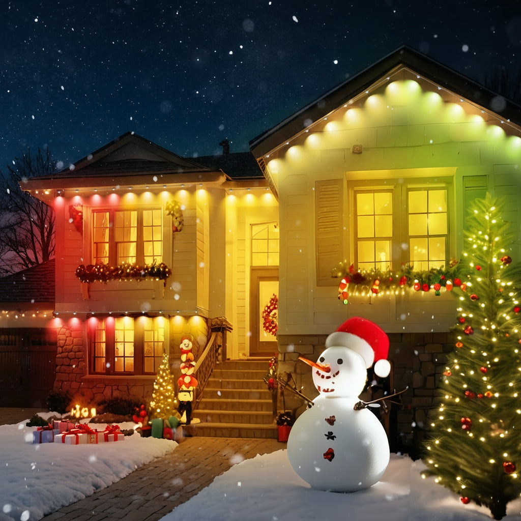 Smart LED Roofline Lighting 15m-30m App Control Multicolor Outdoor Lighting Holiday Garden Decoration | Sansoti