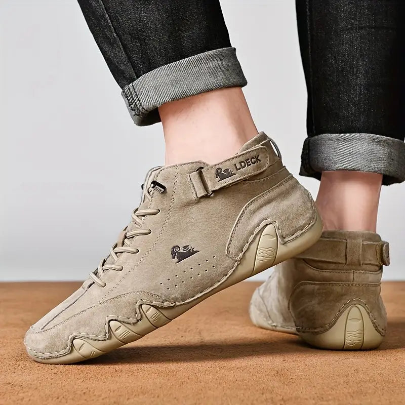 Waterdichte Heren Laarsschoenen met Hoge Schacht en Elastische Sluiting Kunstleer Robuust Straatmode | Sansoti