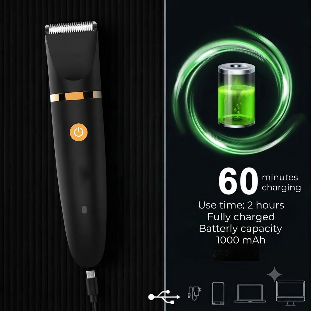Elektrischer Körperrasierer 3-in-1-Trimmer für Männer IPX7 Wasserbeständig USB-C-aufladbar Körperpflege | Sansoti