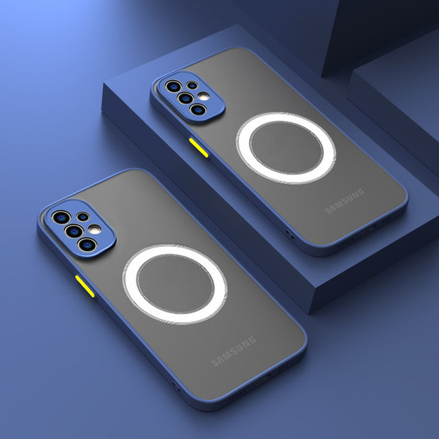 Magnetische Schokbestendige Smartphone Hoes - Transparant Beschermend Hoesje met Metalen Frame - Voor Samsung Galaxy Serie | Sansoti
