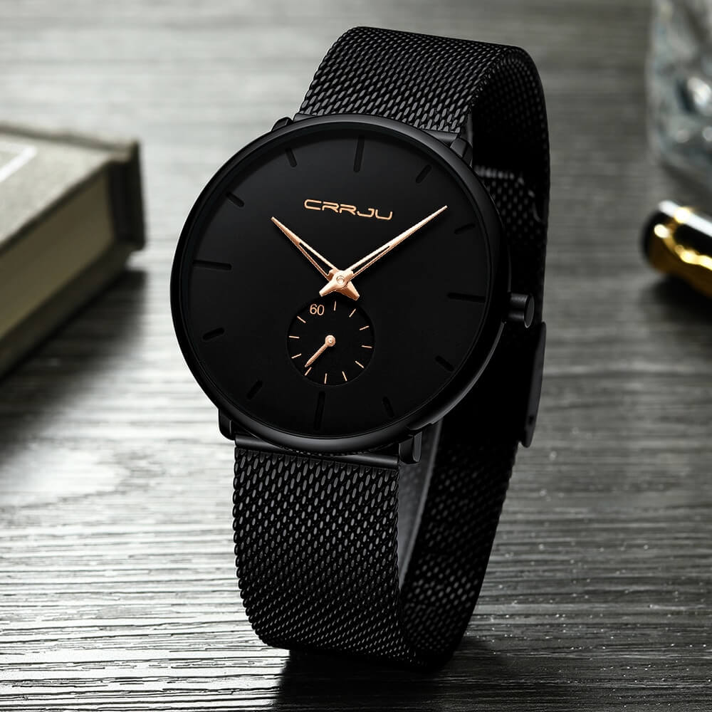 Minimalistisch Quartz Herenhorloge 40mm Ultradun Krasbestendig Glas Waterdicht Polshorloge Elegante Wijzerplaat | Sansoti