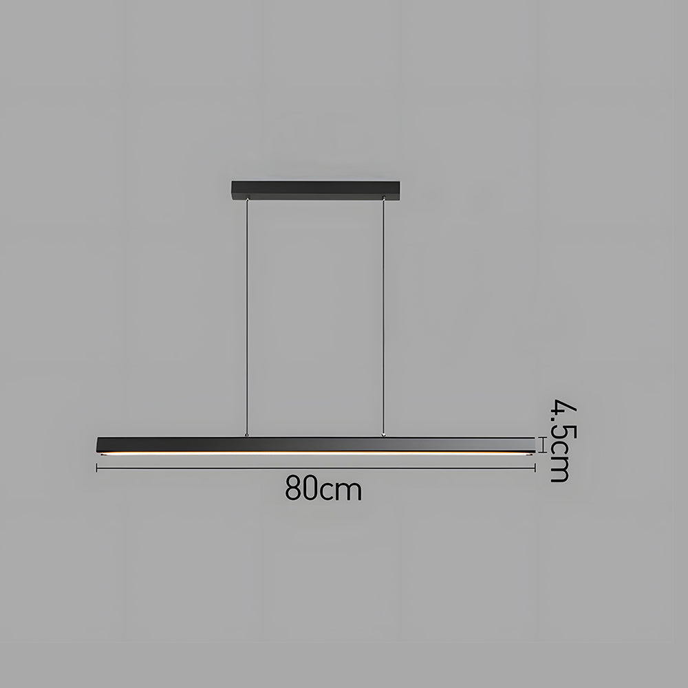 Verumo Hanglamp LED Metaal Zwart Keukeneiland Eettafel Moderne Verlichting Lineaire Hanglamp | Sansoti
