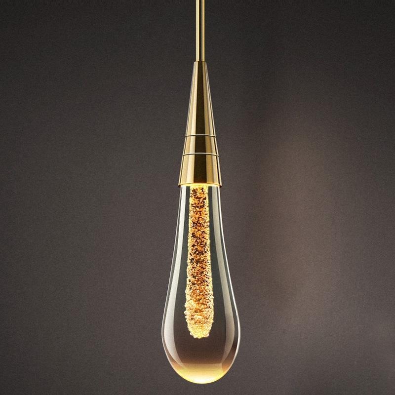 Glazen Hanglamp met Gouden Metalen Armatuur en Geïntegreerde LED-Verlichting – Scandinavisch Design voor Eetkamer, Woonkamer en Keuken | Sansoti