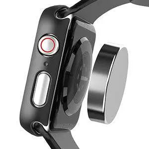 Roestvrijstalen Beschermhoesje met Gehard Glas voor Apple Watch 44mm 40mm 42mm 38mm Smartwatch Accessoire | Sansoti
