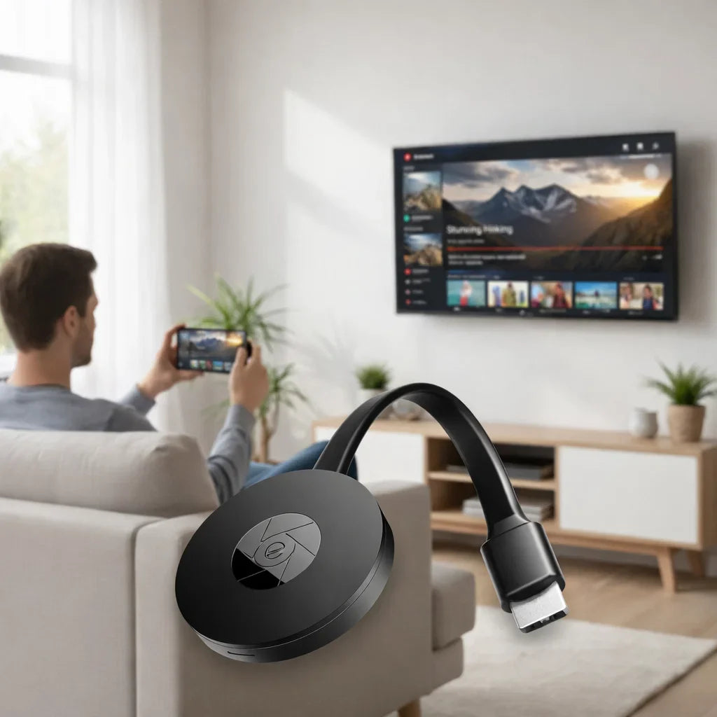 Screencast Adapter HDMI 1080p Wifi Miracast AirPlay DLNA TV Monitor Smartphone Spiegelen Android iOS Windows macOS Draadloos | Sansoti