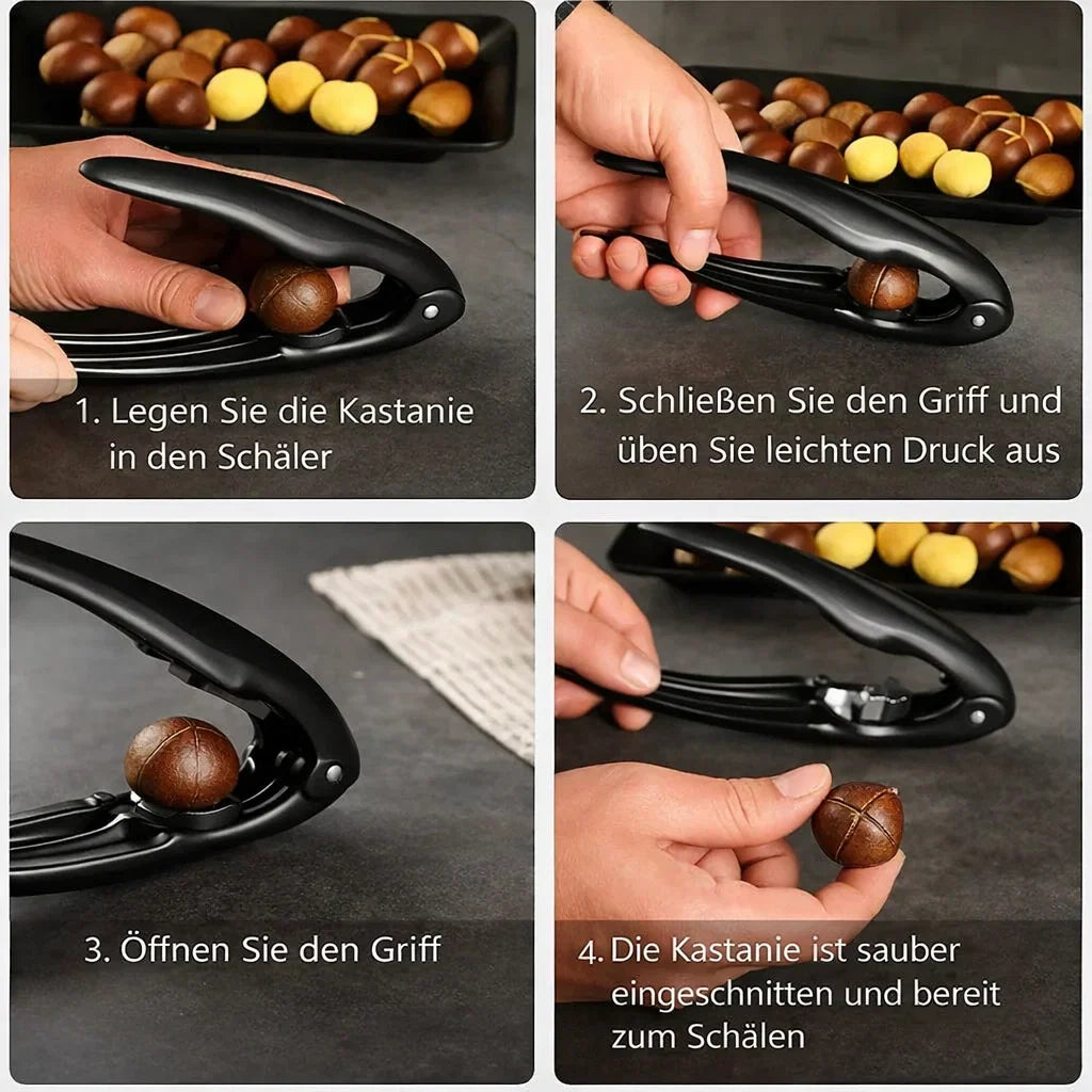 Kastanjepeller ABS Edelstaal Ergonomisch Antislip Keuken Kastanjes Walnoten Hazelnoten Noten Kraker Notenpeller Schiller | Sansoti