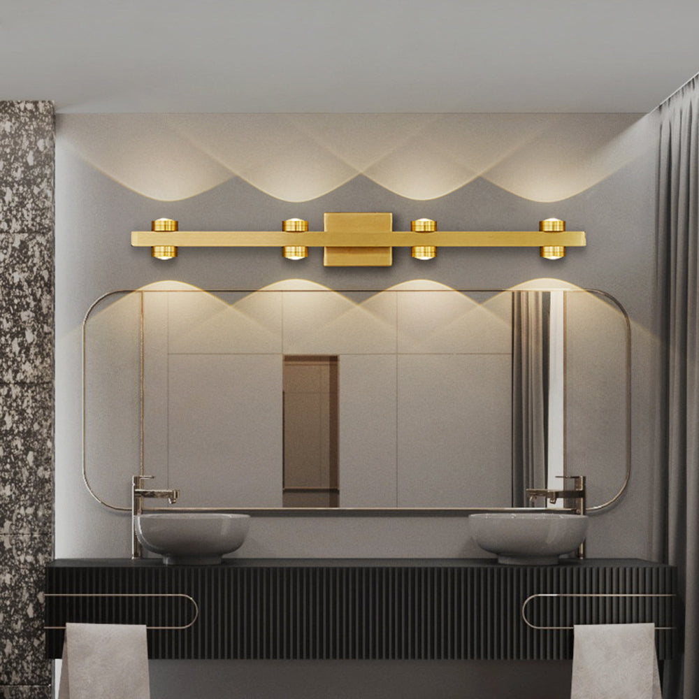 Linear LED Wall Light Metal Warm White Light Bathroom Bedroom Mirror Modern Interior Wall Lighting | Sansoti