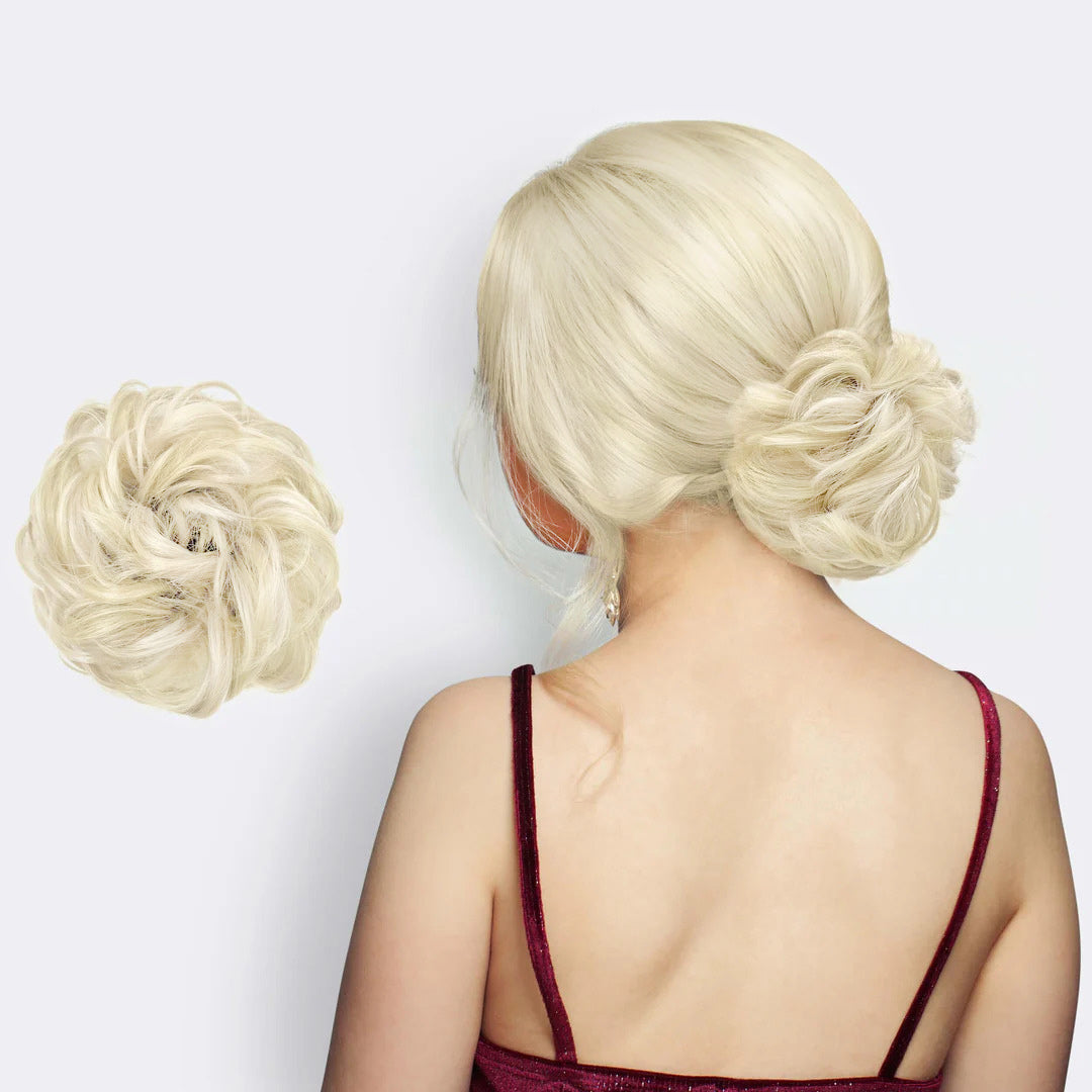Haarextension Scrunchie Synthetisch Haar Volume Knot Elastiek Diverse Kleuren Haar Styling Accessoire Haaropsteek | Sansoti
