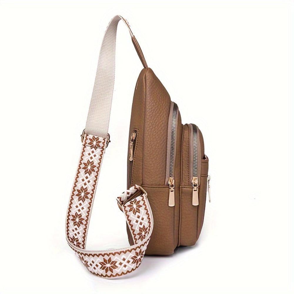 Vintage Crossbody Schoudertas Leer met Vakken voor Vrije Tijd Sport Retro Dagelijks Gebruik Dames Handtas | Sansoti