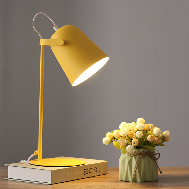 Scandinavische Tafellamp Emmervorm E27 Fitting 35cm Hoog Ijzer 6 Kleuren Sfeerlicht Slaapkamer Woonkamer | Sansoti