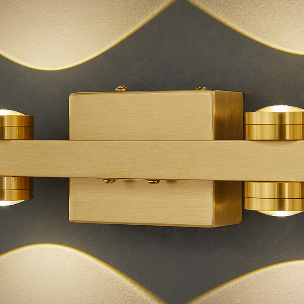 Linear LED Wall Light Metal Warm White Light Bathroom Bedroom Mirror Modern Interior Wall Lighting | Sansoti