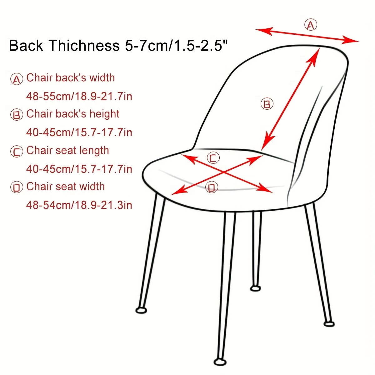 Elastische Stuhlhussen im Set für Esszimmerstühle, moderner Stretch-Bezug, waschbar, 4 bis 6 Stück | Sansoti