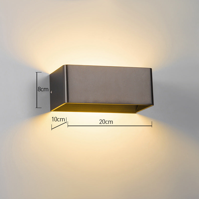 Applique Cubbon LED aluminium acrylique noir/blanc éclairage mural intérieur moderne haut bas lampe design chambre hall | Restfield