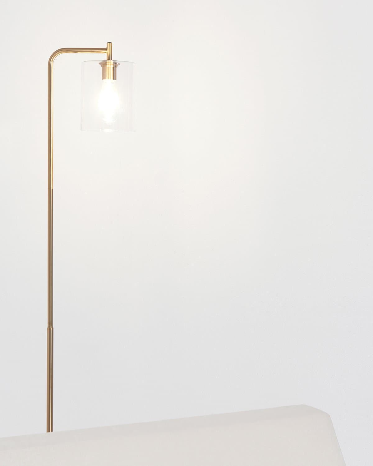 Stehleuchte Messing Modern Glas LED 168cm Minimalistische Stehlampe Wohnzimmer