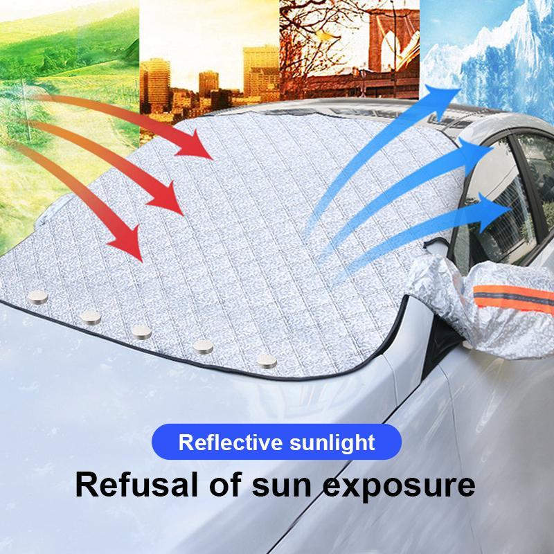 Magnetische Autoruitbeschermer Voorruit Zonwering IJsbescherming met Spiegelhoezen Winterdeken All Season Auto | Sansoti