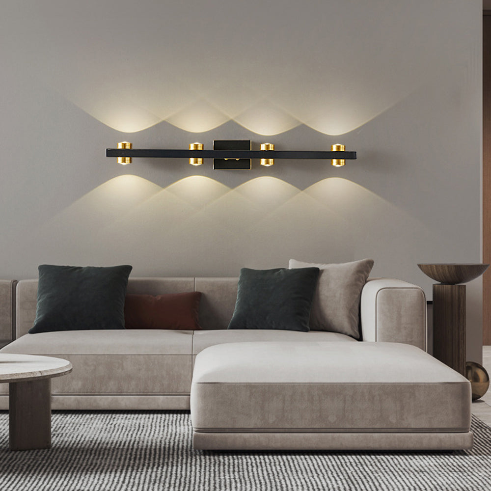 Linear LED Wall Light Metal Warm White Light Bathroom Bedroom Mirror Modern Interior Wall Lighting | Sansoti
