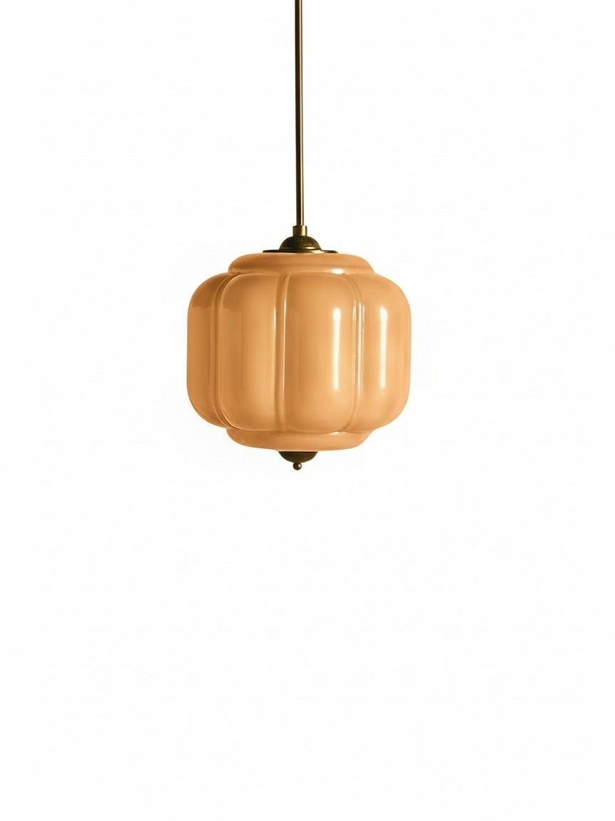 Vintage Melkglazen Hanglamp met Gegolfde Rand – Scandinavische Sfeerverlichting voor Keuken en Slaapkamer | Sansoti