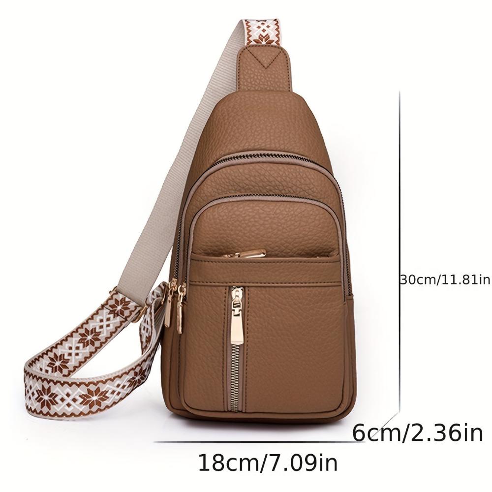 Vintage Crossbody Schoudertas Leer met Vakken voor Vrije Tijd Sport Retro Dagelijks Gebruik Dames Handtas | Sansoti