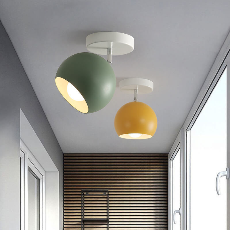 IJzeren Plafondlamp met Houtaccenten – Kleurrijk Design voor Gang en Woonkamer | Sansoti