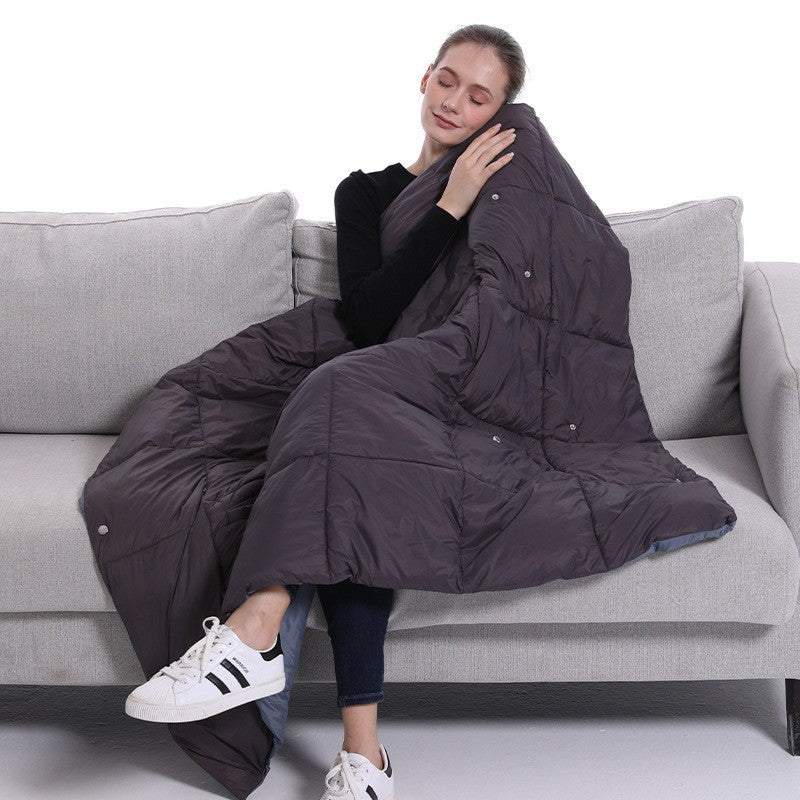 Tragbare beheizbare Decke mit Kapuze Gefüttert Fleece Oversize-Wickeldecke Lounge-Entspannungsdecke für zu Hause | Sansoti