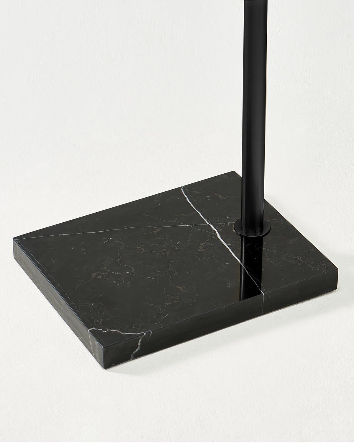 Bogenleuchte Stehleuchte Mit Marmorfuß Messing Schwarz 193cm Modern LED | Restfield