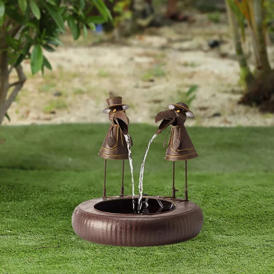 Decoratieve Tuinfontein Dierenmotief Polyresin Fontein met Waterpomp Rustgevend Waterornament voor Tuin Terras | Sansoti