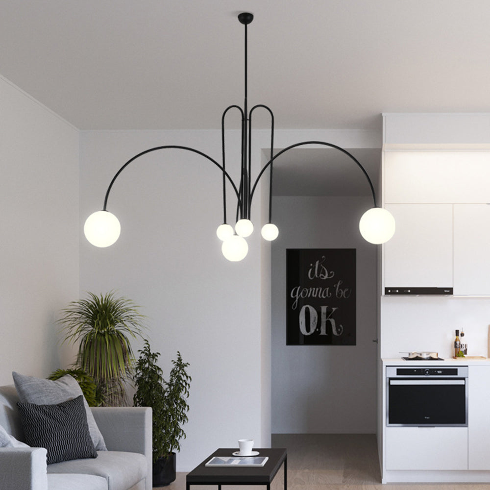 Hanglamp Zwaluwen Metaal Glas Zwart Goud Roze G9 LED Woonkamer Slaapkamer Decoratief | Sansoti
