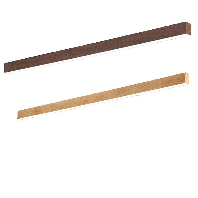 Plafonnier LED Bois Allongé Aluminium Salon Chambre 60cm 100cm 120cm LED Intégré Lampe Linéaire Plafonnier en Bois Japandi | Restfield