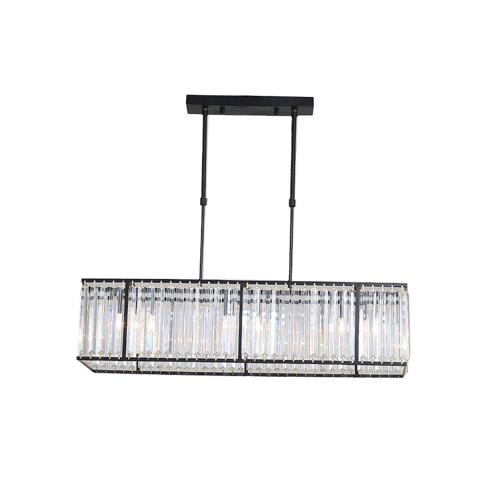Crystal Linear Pendant Light for Kitchen Island, Dining Room Ceiling Chandelier, Scandinavian Design | Sansoti
