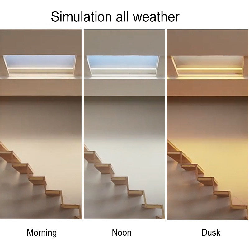 Daglichtlamp Plafond LED Ingebouwd Metaal 60x30cm Woonkamer Slaapkamer Hemelraam Daglicht Simulatie Smart Tuya Dimbaar | Sansoti