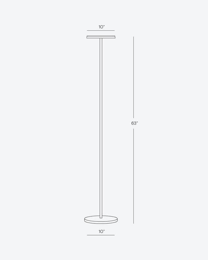 Vloerlamp LED Modern Dimbaar Slank Design Zwart Staande Lamp | Sansoti