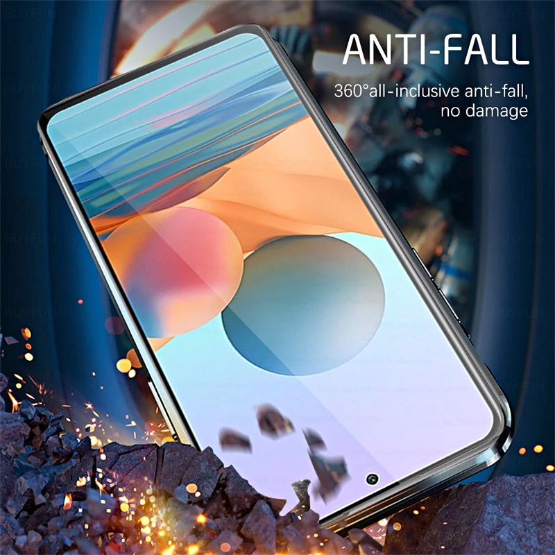 Magnetische Dubbelzijdige Telefoonhoes Gehard Glas voor Galaxy Modellen | Sansoti