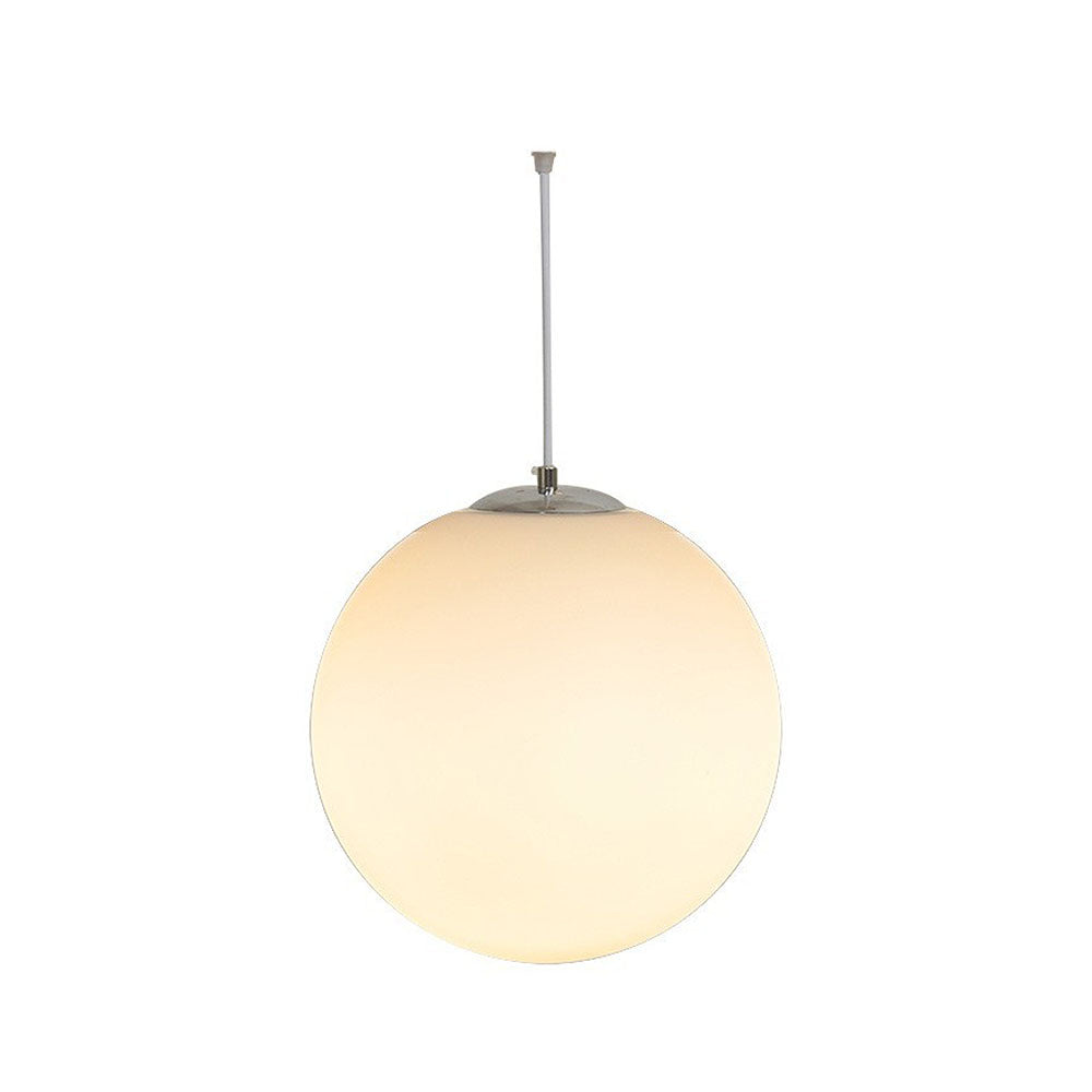 Hanglamp Glas Bol E27 Wit Eettafel Keuken Woonkamer Moderne Verlichting Ronde Hanglamp Minimalistisch Interieur | Sansoti