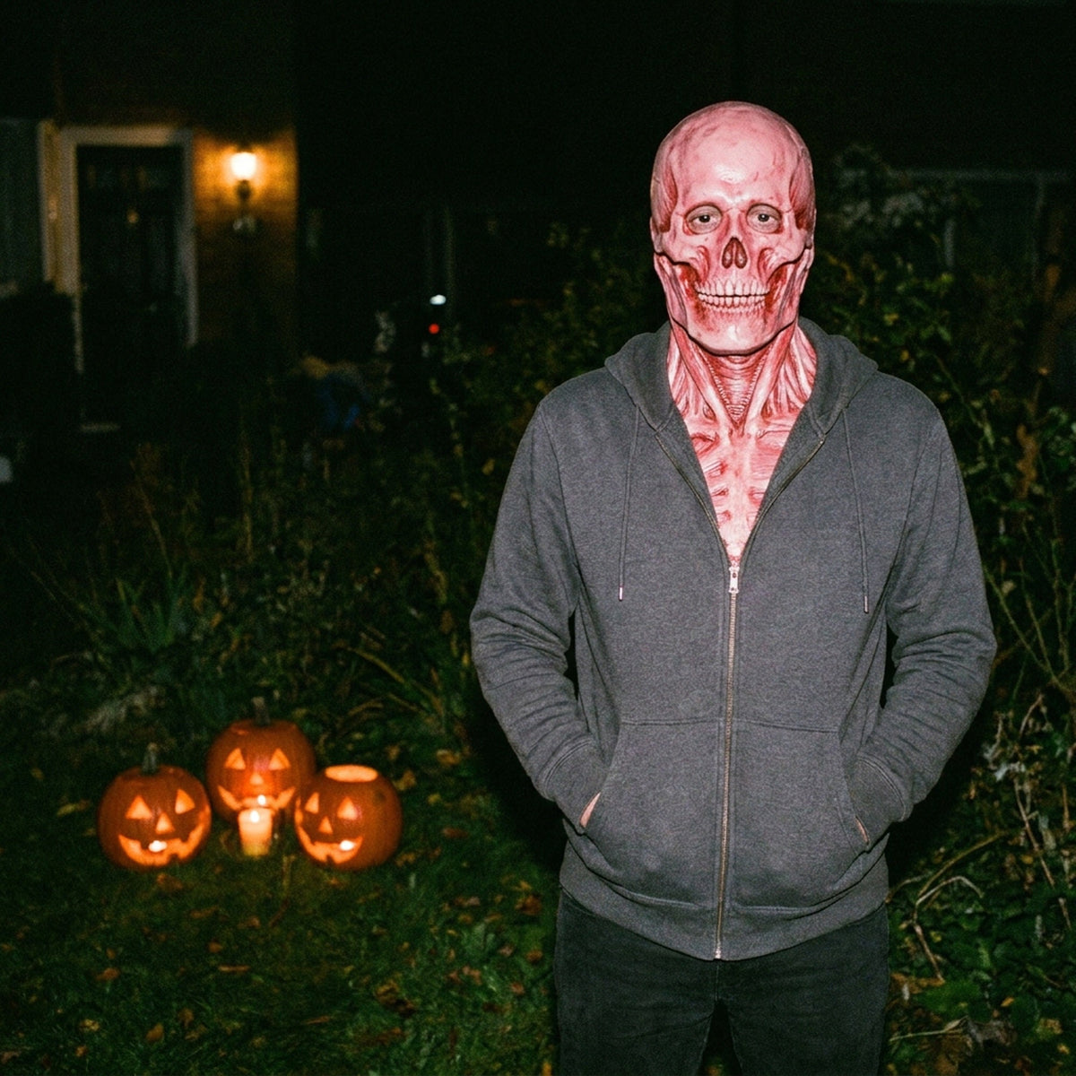 Dubbellaags Halloween Masker met Afneembaar Clowngezicht en Bewegende Kaak voor Volwassenen Carnaval | Sansoti