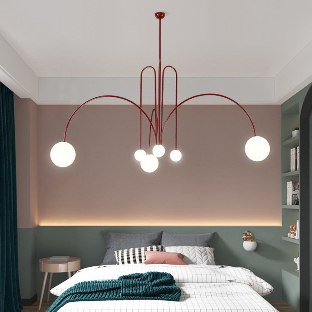 Hanglamp Zwaluwen Metaal Glas Zwart Goud Roze G9 LED Woonkamer Slaapkamer Decoratief | Sansoti