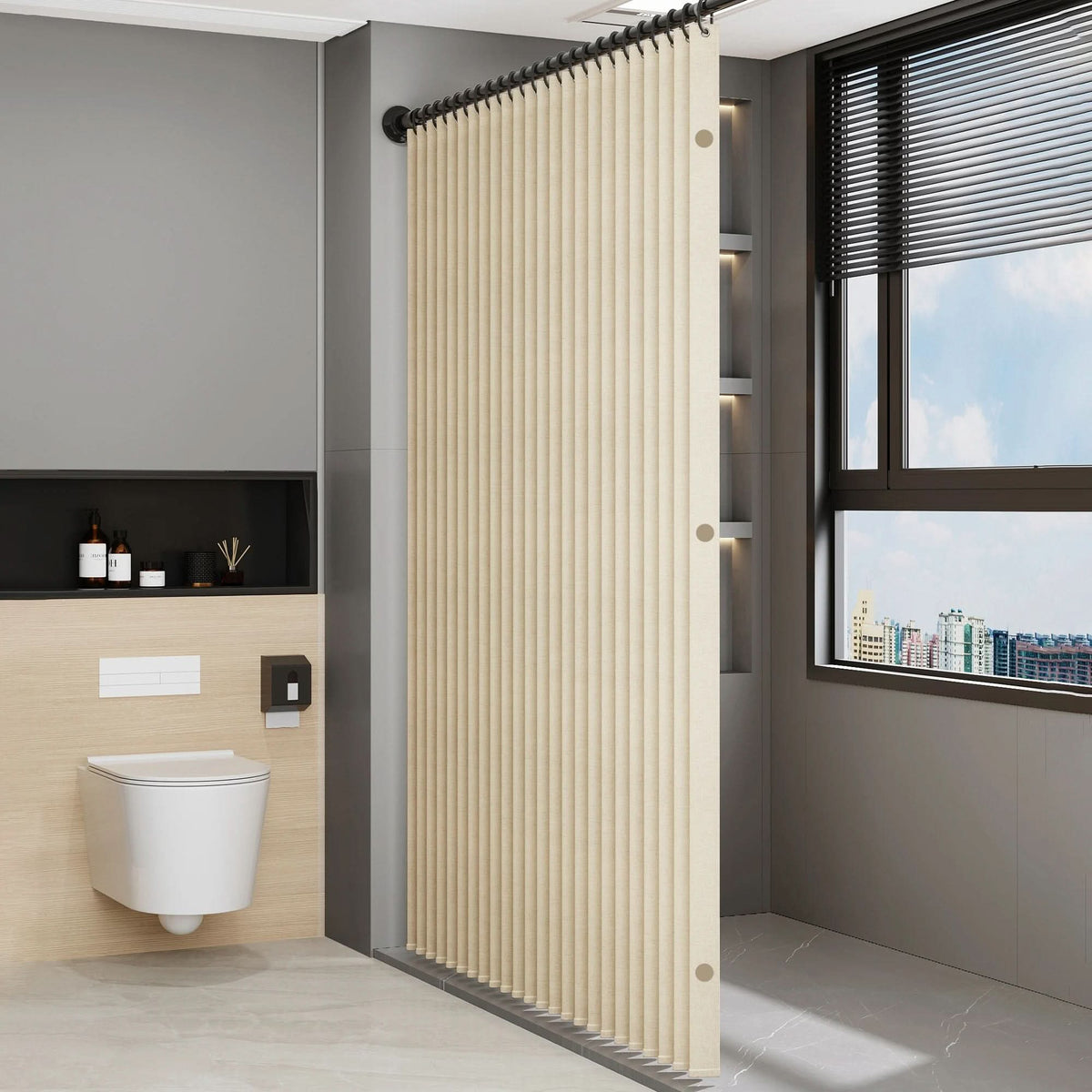 Magnetisch Harmonica Douchescherm Waterdicht Opvouwbaar PVC Badkamerscherm 180x200 cm Doucheafscheiding | Sansoti
