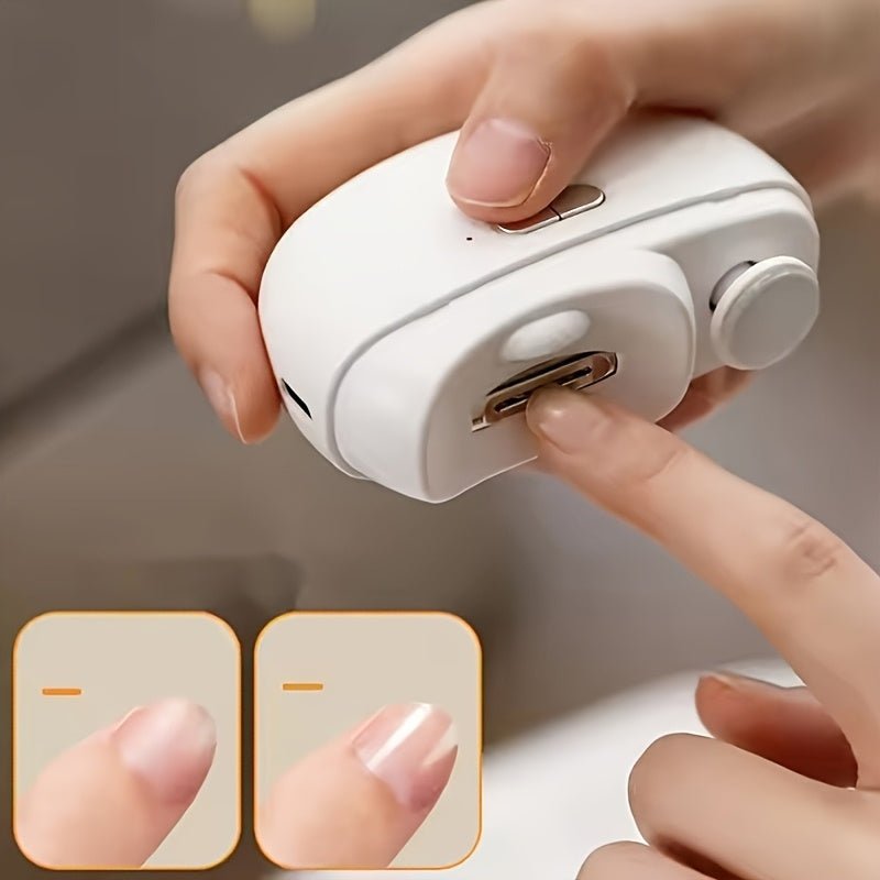 Electric Nail Clipper with LED Lighting and Polishing Function for Safe Professional Nail Care at Home | Sansoti